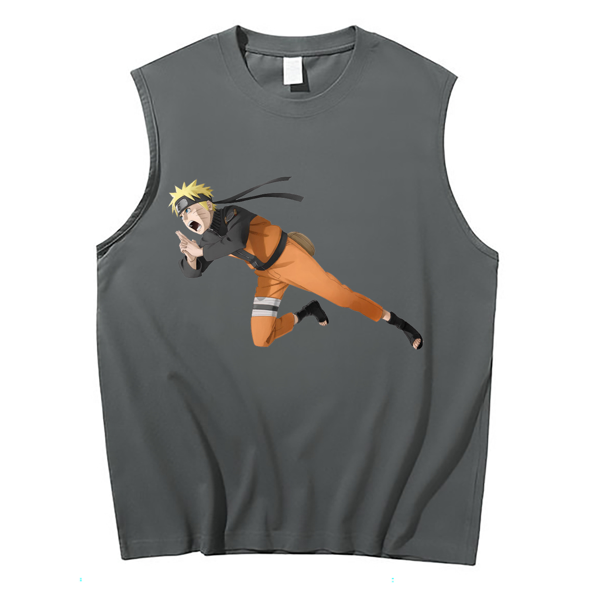 （画像用） NARUTO -ナルト- うずまき ナルト Uzumaki Naruto コットン100％タンクトップ（フロントプリント）